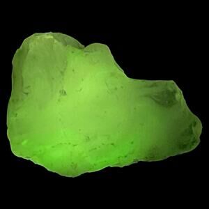 Opalescent Swirl Art Glass Cullet Glowing Manganese Slag Glass #5GL180